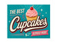 MS440 Vintage Style Metal Sign Cupcakes