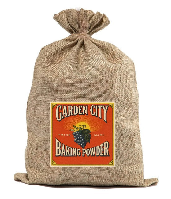 BUR39 Burlap Bag Vintage Style Bag Baking Powder Garden City