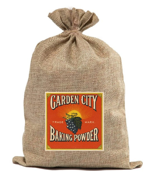 BUR39 Burlap Bag Vintage Style Bag Baking Powder Garden City