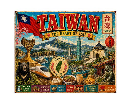 MS736 Vintage Style Metal Sign Taiwan