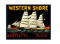 MS146  Crate Label Vintage Style Sign Metal Wall Deco Bartletts