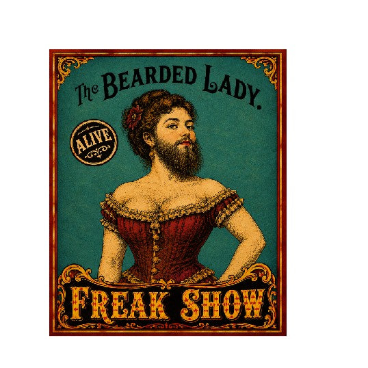 MS852 Vintage Style Metal Sign The Bearded Lady