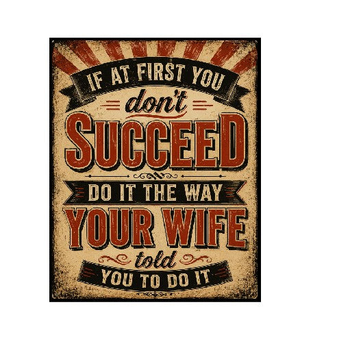 MS805 Vintage Style Metal Sign Funny Wife Sign