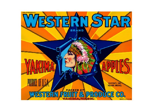 MS148 Crate Label Vintage Style Sign Metal Wall Deco Apples Yakima