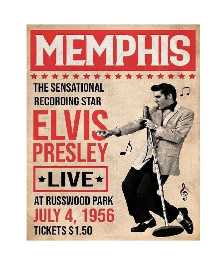 MS229 Vintage Style Metal Sign Elvis Presley