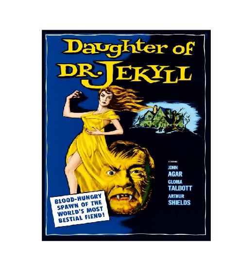 Vintage Style Metal Sign Horror Film Daughter of Dr Jekyll MS898