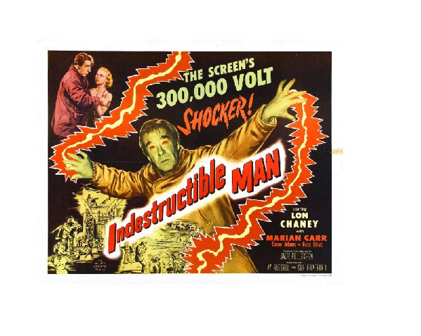 Vintage Style Metal Sign Horror Film Indestructible Man MS924