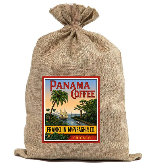 BUR68 Burlap Bag Vintage Style Bag Coffee Panama