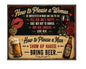MS426 Vintage Style Metal Sign Funny Man Woman Sign