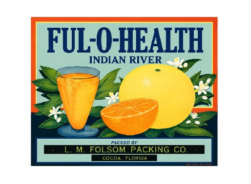 MS106  Crate Label Vintage Style Sign Metal Wall Deco Oranges Ful O Health
