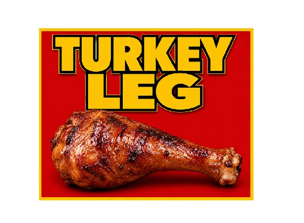 MS747 Vintage Style Metal Sign Turkey Leg