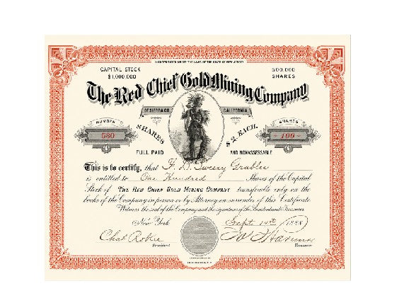MS325 Vintage Style Metal Sign Mining Company Stocks