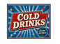 MS471 Vintage Style Metal Sign Cold Drinks
