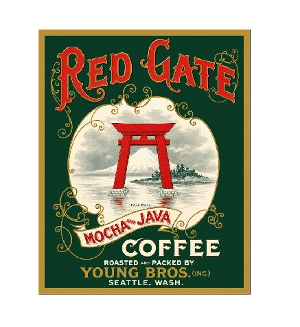 MS127  Crate Label Vintage Style Sign Metal Wall Deco Coffee Red Gate