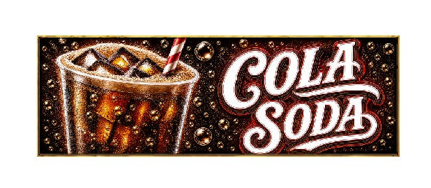 SS26 Metal Sign Cola Soda