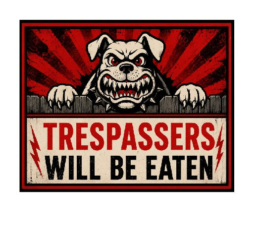 MS451 Vintage Style Metal Sign Trespassers