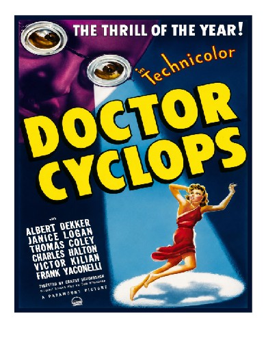 Vintage Style Metal Sign Horror Film Doctor Cyclops MS901