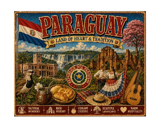 MS722 Vintage Style Metal Sign Paraguay
