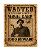 MS503 Vintage Style Metal Sign Wanted Virgil Earp