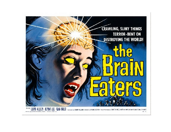 Vintage Style Metal Sign Horror Film The Brain Eaters MS892