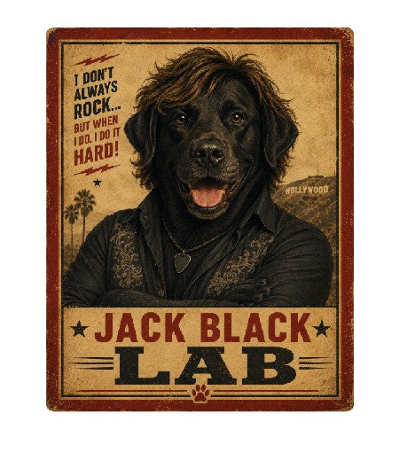 MS541 Vintage Style Metal Sign Funny Dog Sign