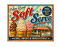MS708 Vintage Style Metal Sign Soft Ice Cream