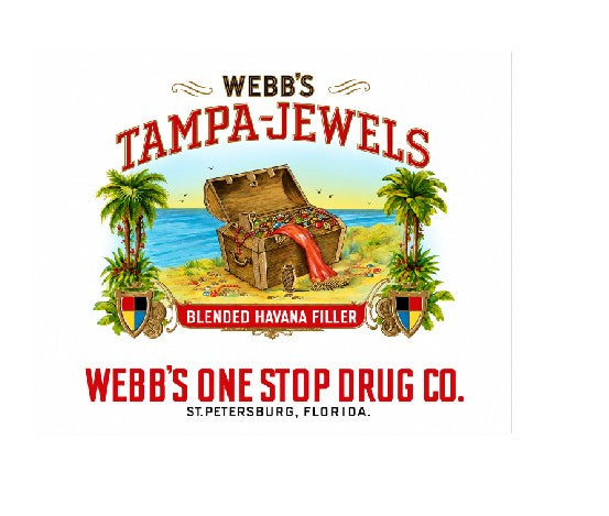 MS323 Vintage Style Metal Sign Webb's Tampa Jewels
