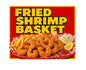 MS735 Vintage Style Metal Sign Shrimp Basket