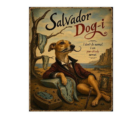 MS570 Vintage Style Metal Sign Funny Dog Sign