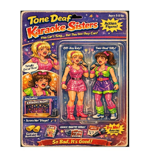 MS360 Retro Style Funny Metal Sign The Karaoke Sisters