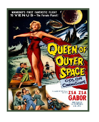 Vintage Style Metal Sign Horror Film Queen of Outer Space MS942