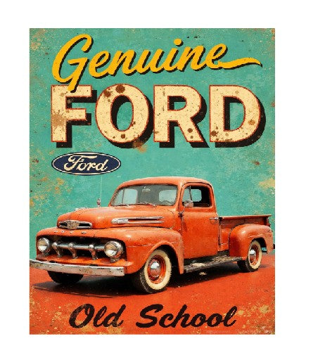 MS302 Vintage Style Metal Sign Ford Truck