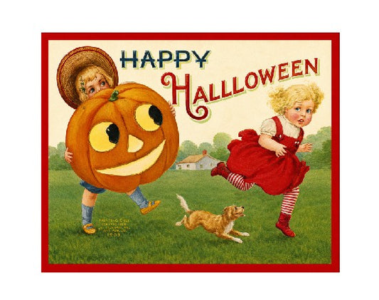 MS602 Vintage Style Metal Sign Happy Halloween
