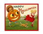 MS602 Vintage Style Metal Sign Happy Halloween