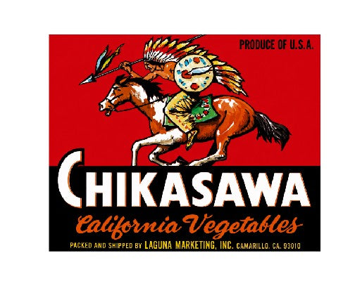 MS122     Crate Label Vintage Style Sign Metal Wall Deco Vegetables Chikasawa