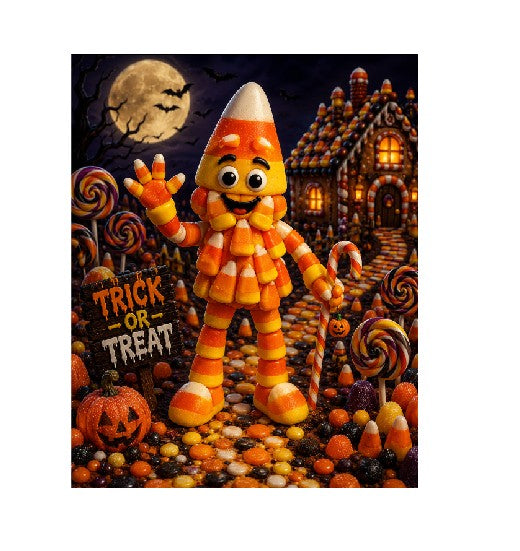 MS581 Vintage Style Metal Sign Trick or Treat Sign