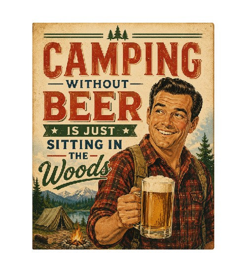 MS548 Vintage Style Metal Sign Funny Camp Sign