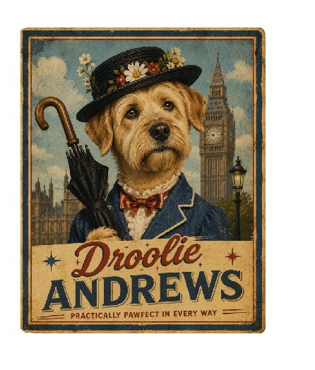 MS547 Vintage Style Metal Sign Funny Dog Sign