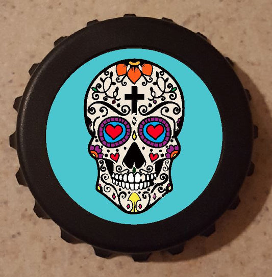 G29 Turquoise Sugar Skull Bottle Opener - Iris Fashion Jewelry