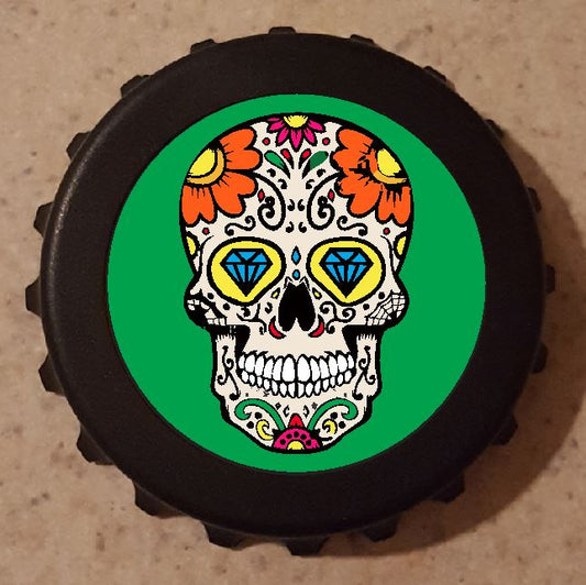 G22 Green Sugar Skull Bottle Opener - Iris Fashion Jewelry