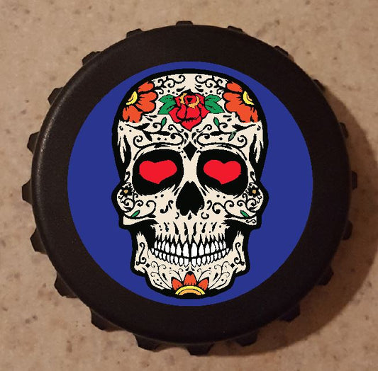 G28 Dark Blue Sugar Skull Bottle Opener - Iris Fashion Jewelry