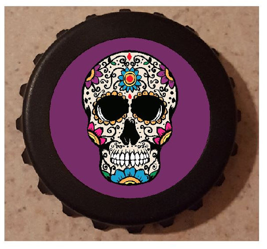 G27 Purple Sugar Skull Bottle Opener - Iris Fashion Jewelry