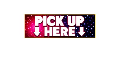 SS64 Metal Sign Pick Up Here Sign