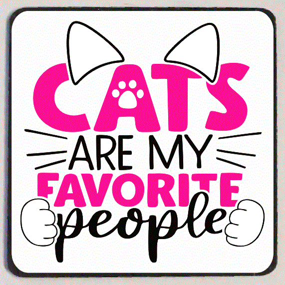 M238 Cats Are My favorite People Refrigerator Magnet - Iris Fashion Jewelry