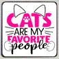 M238 Cats Are My favorite People Refrigerator Magnet - Iris Fashion Jewelry
