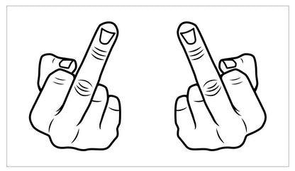 Hand Made Middle Finger Funny Business Cards Pack of 50 BC07