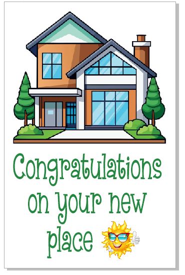 GC02 Congratulations on your new place Greeting Card