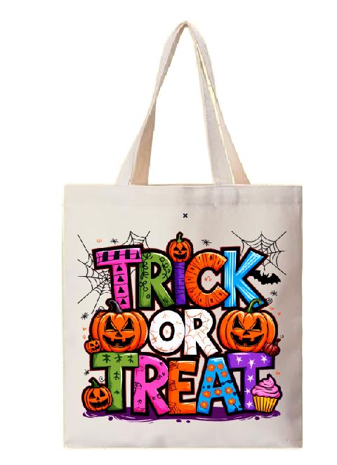 TB12 Canvas Tote Bag Book Bag Baby Bag Trick or Treat