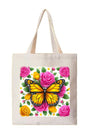 TB10 Canvas Tote Bag Book Bag Baby Bag Golden Butterfly