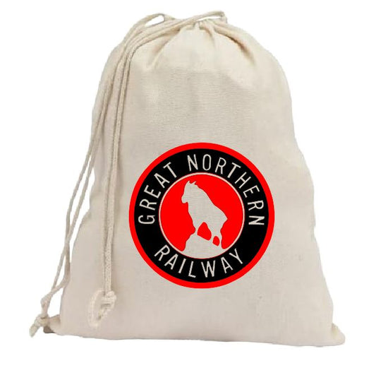 CB42 Railroad Train Canvas Bank Bag Great Northern